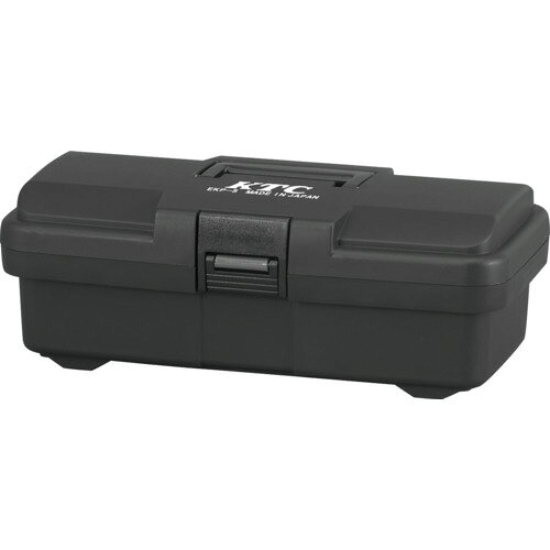 【品番】EKP-5BK【メーカー】京都機械工具（株）【JAN】4989433882550【販売単位】1個※掲載画像は代表画像です。シリーズ共通の画像を使用している場合があり、お届けは商品名に記載の型番・数量となります。■特長衝撃性・耐久性に優れた樹脂材料を使用し、適切なリブ配置により高い強度を確保しました。フタと本体の合わせ部分が二重構造で、取手の取付部分は本体と分離構造のため、水やホコリが浸入しにくい構造です。■用途各種工具の収納に。■仕様有効内寸(mm)間口:345中皿:内寸：345×148×32mm有効内寸(mm)高さ:65外形寸法(mm)高さ:140ブランド名:KTC（京都機械工具（株））表示の対象:在庫品のみオススメ表示:RoHS2耐荷重(kg):10外形寸法(mm)間口:385色:ブラック有効内寸(mm)奥行:150南京錠(別売):取付不可中皿用可変仕切板(枚):2製造国:日本廃番:廃番品を除く外形寸法(mm)奥行:202