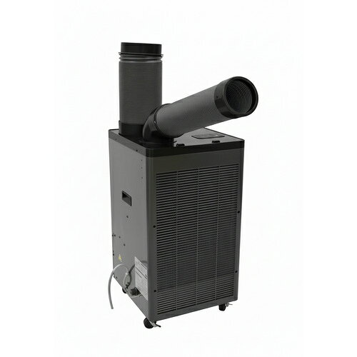 【品番】SPC-25ACN-DTN【メーカー】日動工業（株）【JAN】4937305069448【販売単位】1台※掲載画像は代表画像です。シリーズ共通の画像を使用している場合があり、お届けは商品名に記載の型番・数量となります。■特長ドレンレスタイプで水を捨てる手間が削減できます。故障の原因となるチリやホコリの侵入を防ぐ全閉式モーターを採用。■用途暑い作業現場のスポット冷却に。エンジンルームや配電盤など熱を持つ箇所の冷却に。■仕様タンク容量(L):なしタイプ:ドレンレス電源コード長さ(m):2.3本体寸法(mm)高さ:803冷房能力(kW)(50/60Hz):2.2/2.5電源(V):100本体寸法(mm)幅:390消費電力(kW)(50/60Hz):0.98/1.15標準消費電力料金(60Hz):35.7首振り有無:無し色:ブラック製造国:中国本体寸法(mm)奥行:430標準消費電力料金(50Hz):30.4口数:1ブランド名:NICHIDO（日動工業（株））騒音値(dB)50/60Hz:62