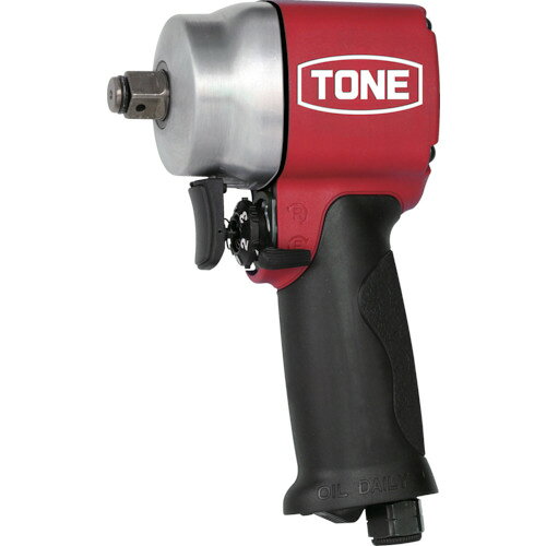 【品番】AI4201【メーカー】TONE（株）【JAN】4953488387582【販売単位】1台※掲載画像は代表画像です。シリーズ共通の画像を使用している場合があり、お届けは商品名に記載の型番・数量となります。■特長効率よく緩め作業が行えるよう、逆(左)回転方向は正(右)回転よりも大出力に設定できます。アルミニウム合金製ハンマーケースと特殊強化樹脂ボディーにより軽量化を実現しました。軽量と回転継手で取り回しやすく、作業性も向上、長時間の使用での作業負担を軽減します。片手での操作性にこだわったデザインで、左右どちらの手でも操作できるよう設定変更が可能です。本体は小型ながら、1回の打撃力を大きくしたビックハンマー機構によりハイパワーを実現しています。■用途自動車のタイヤ交換、一般作業のボルト・ナットの締付け・緩め作業用。■注意締付トルクは目安値です。条件によりトルク値はかわります。■仕様ソケット差込角(mm):12.7ホース取付口:Rc1/4(PT1/4)ハンマータイプ:ビッグハンマー該当:修理可能最大締付トルク(N・m)右回転:610能力ボルト径(mm):20使用空気圧力(MPa):0.62最大締付トルク(N・m)左回転:700ブランド名:TONE（TONE（株））空気消費量(?/min):0.84全長(mm):108製造国:日本排気:下方