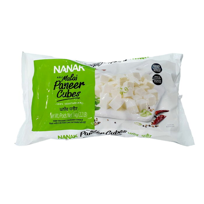 【クール便配送】【PANEER CUBE1KG】【NANAK】パニールキューブカット【チーズ】【カッテージチーズ】【冷凍食品】ナナック-1KG