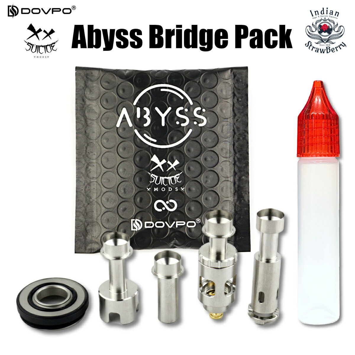 Dovpo × Suicide Mods Abyss Bridge Pack アビス ブリッジ 4種パック（PnP/GTX Caliburn G Nord EUC対応） エンプティボトル (Black/SS)