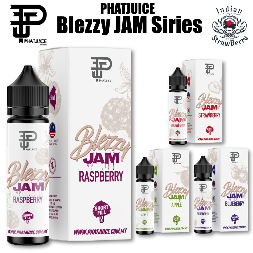 フルーツジュース（1000円程度） PHAT JUICE Blezzy JAM Series 60ml ファットジュース ブレジー ジャム シリーズ　Strawberry Apple Blueberry Raspberry