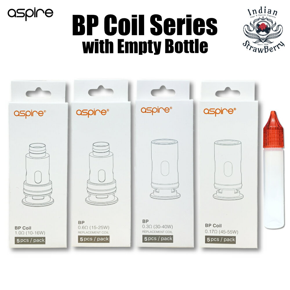 Aspire BP 交換用コイル for Nautilus Prime X BP80 BP60 Kit （5個入り） エンプティボトルセット