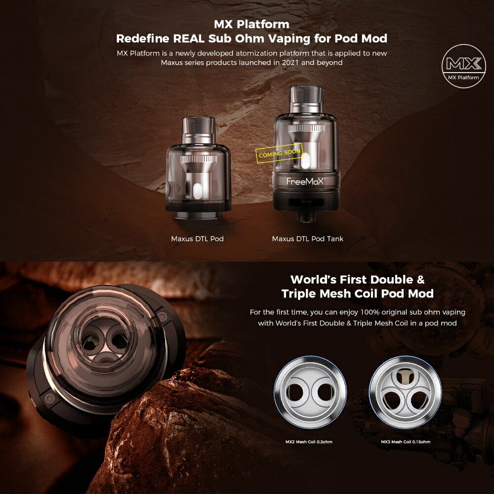 Freemax Maxus DTL Pod 5ml ���� ͽ���� for Maxus Max 168W�ʥޥ����� �ޥå�����