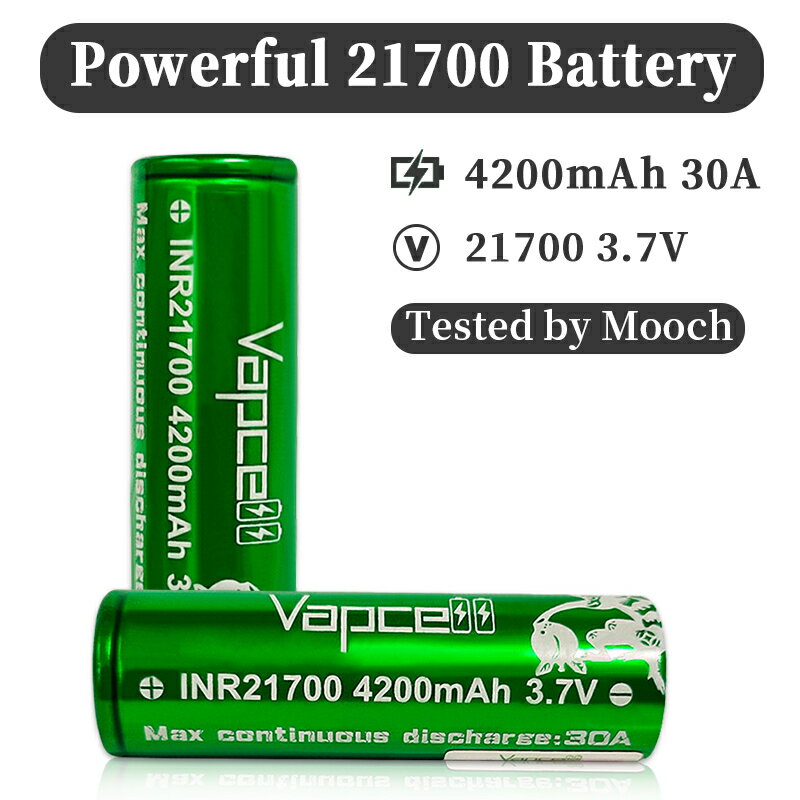 Vapcell 21700 4200mAh 30A �Хåƥ꡼2�ܥ��å� �������դ���PSEǧ�ںѡ�