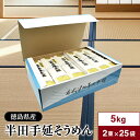 阿波半田手のべ 本格 半田そうめん 5kg (100g×2束×25袋) 徳島県産 太麺仕上げ 強いコシとなめらかな喉越し