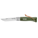 OPINEL オピネル ステンレススチール皮紐付#8Coloramaカーキ 41430