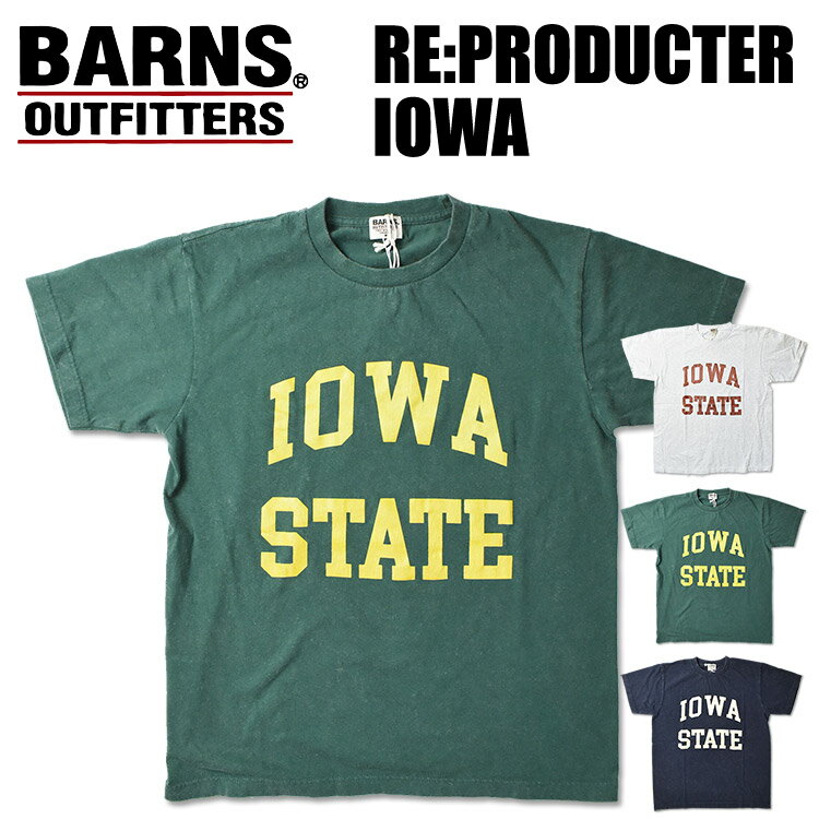 BARNS バーンズ 半袖Tシャツ Re:Producter IOWA メンズ レディース ユニセックス BR-24156