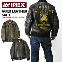 アヴィレックス AVIREX アビレックス -THE EMPIRE CITY COLLECTION- AGED LEATHER TYPE MA-1 JACKET WEST POINT エイジド レザー タイプ MA1 ジャケット ウエスト ポイントレザージャケット 革ジャン ミリタリー フライトジャケット メンズ 7833250079