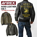 AVIREX アビレックス -THE EMPIRE CITY COLLECTION- AGED LEATHER TYPE MA-1 JACKET WEST POINT エイジド レザー タイプ MA1 ジャケット ウエスト ポイントレザージャケット 革ジャン ミリタリー フライトジャケット メンズ 7833250079