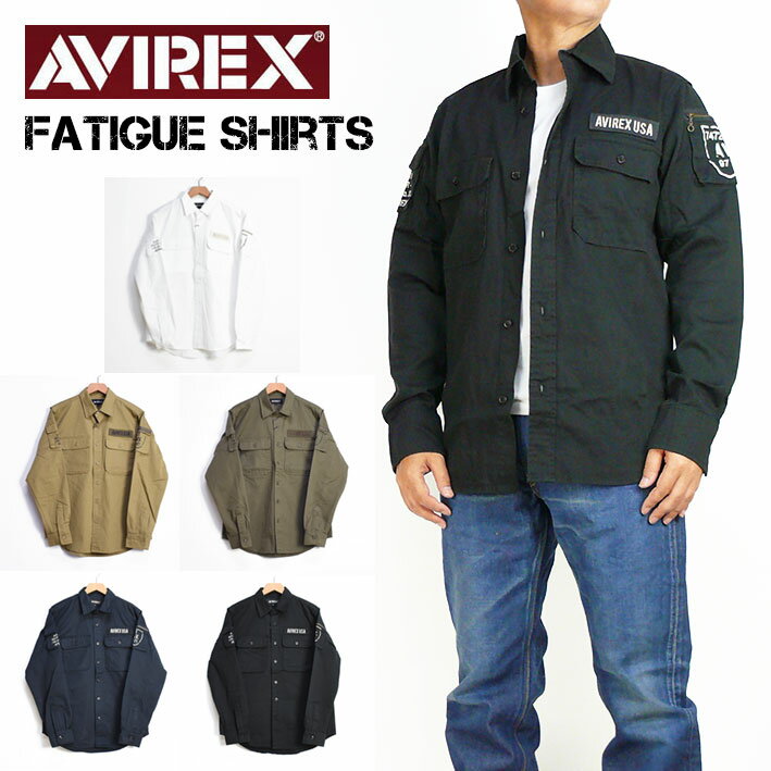 楽天indigo blueAVIREX アビレックス ファティーグ シャツ FATIGUE SHIRTS ミリタリーシャツ 長袖シャツ メンズ 7833920001