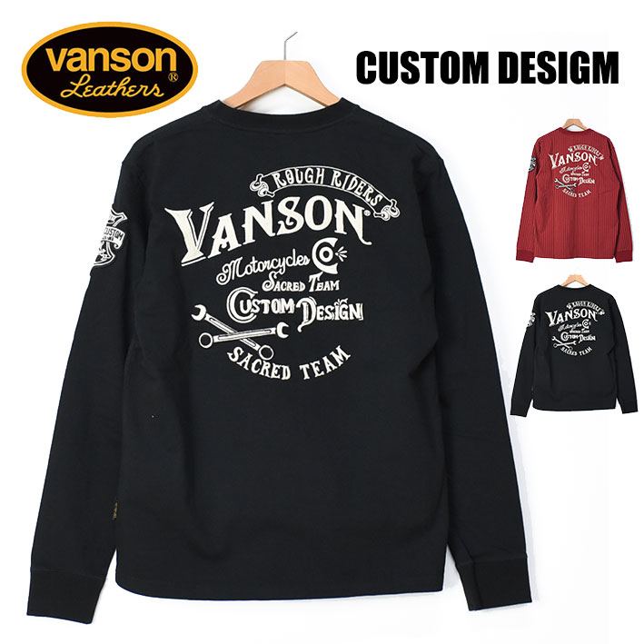 VANSON バンソン 長袖Tシャツ CUSTOM DESIGN カスタムデザイン 刺繍 Tシャツ メンズ NVLT-2314