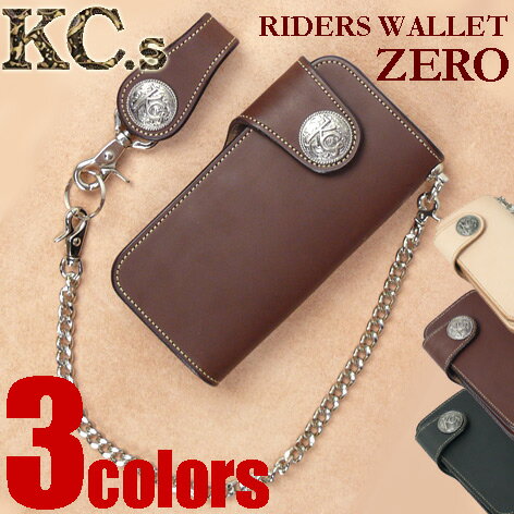 楽天indigo blueKC'S ケイシイズ ライダース ウォレット ゼロ RIDERS WALLET ZERO コンチョ レザー財布 日本製 プレゼント ギフト KNW066