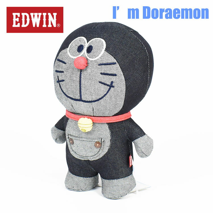 EDWIN エドウィン ドラえもん コラボ デニム ぬいぐるみ I'm Doraemon メンズ レディース ユニセックス 190338-23 QNAK10-0219