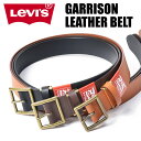 LEVI'S リーバイス ギャリソン レザーベルト ゴールドバックル メンズ レディース ユニセックス 15117001(4)