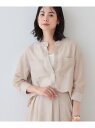 【SALE/46%OFF】【洗える/エアリー素材】バンドカラーシャツ ...(4)