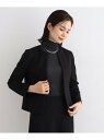 【SALE/60%OFF】【定番スーツ/ジャージ素材】ウエスト切り替えノーカラージャケット INDIVI インディヴィ スーツ・フォーマル セットアップスーツ ...