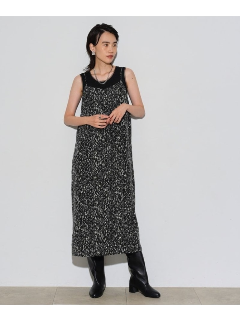 【SALE／40%OFF】変形ドットキャミワンピース GALLEST インディヴィ ワンピース・ドレス その他のワンピース・ドレス ホワイト ブラック【RBA_E】【送料無料】[Rakuten Fashion]
