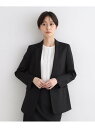 【SALE/60%OFF】【定番スーツ/ウール混】ピンストライプテーラードジャケット INDIVI インディヴィ スーツ・フォーマル セットアップスーツ ブラッ...
