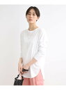 【SALE／37%OFF】【洗える/リラクシー/コットン100%】シャツテールロングTシャツ INDIVI インディヴィ トップス カットソー・Tシャツ ..