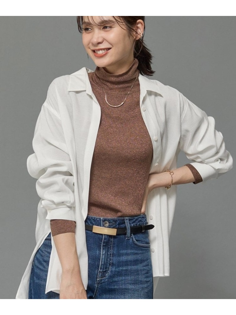 【SALE／60%OFF】【体型カバー/清涼感】シアーオーバーシャツ INDIVI インディヴィ トップス シャツ・ブラウス グリーン ピンク ホワイト グレー【RBA_E】【送料無料】[Rakuten Fashion]