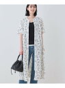【SALE/50%OFF】【洗える/UVケア/羽織り可能】フラワー柄前あきワンピース INDIVI インディヴィ ワンピース・ドレス その他のワンピース・ドレス...