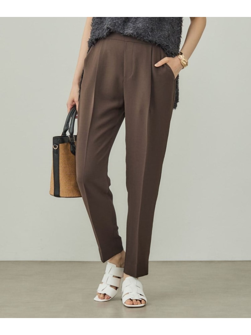 【SALE／50%OFF】【洗える/UVケア】テーパードパンツ INDIVI インディヴィ パンツ その他のパンツ グレー ネイビー ブラウン【RBA_E】【送料無料】[Rakuten Fashion]