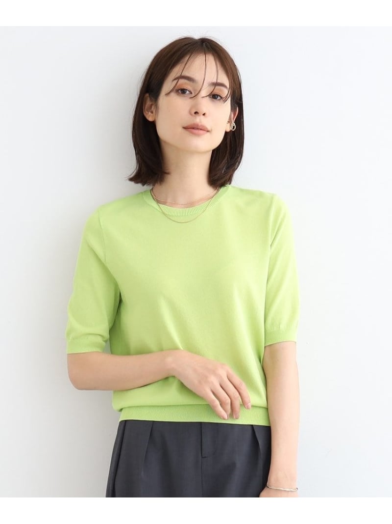 SALE40%OFFۡ/5ʬµۥץ饦ɥͥå˥å INDIVI ǥ ȥåץ ˥å ꡼ ֥饦 ١  ͥӡRBA_E̵ۡ[Rakuten Fashion]