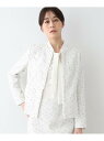 【SALE/60%OFF】春SALE!【日本製/オリジナル素材】ツィードジャケット INDIVI インディヴィ スーツ・フォーマル セットアップスーツ ホワイト...