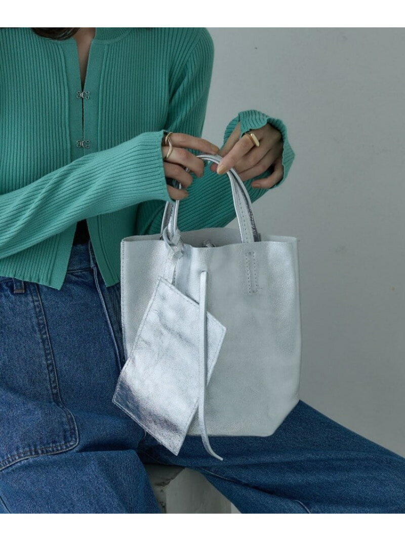 【MILLELA FIRENZE】メタリックミニトートバッグ INDIVI インディヴィ バッグ トートバッグ グリーン ゴールド ブラック シルバー【送料無料】[Rakuten Fashion](4)