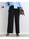 【SALE/54%OFF】【洗える/SETUP可能】ウール調タックワイドパンツ INDIVI インディヴィ パンツ その他のパンツ ブラック グレー【RBA_E...