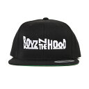 【送料無料】BOYZ N THE HOOD SNAPBACK CAP【BLACK】(通販 メンズ レディース 男 女 兼用 帽子 キャップ 無地 プレーン シンプル パチパチ アジャスター スナップ バック ブラック BOYZ N THE HOOD SNAPBACK CAP BLACK)