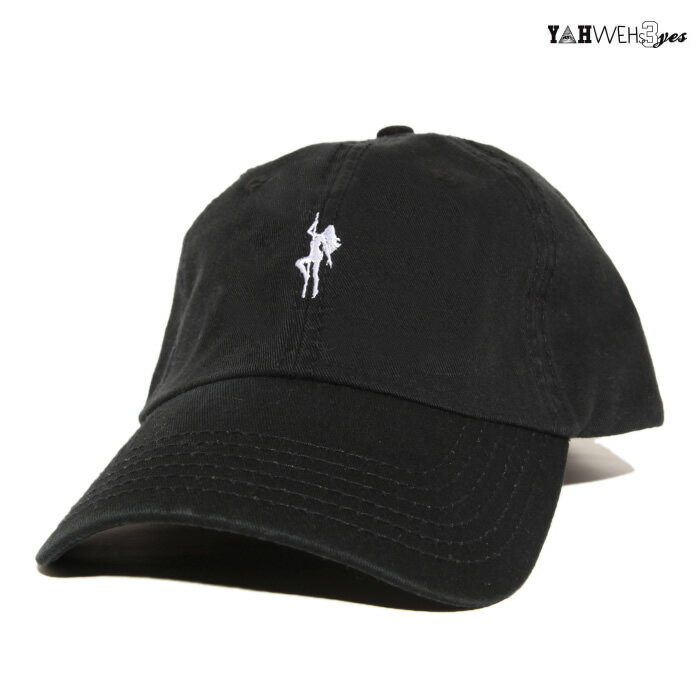 楽天Indoor Class Online Store【送料無料】YAHWEHS EYES STRAP BACK CAP【BLACK】【POLE】（通販 メンズ レディース 男 女 兼用 帽子 キャップ ベルト アジャスター ストラップバック ブラック ヤハウェズアイズ）