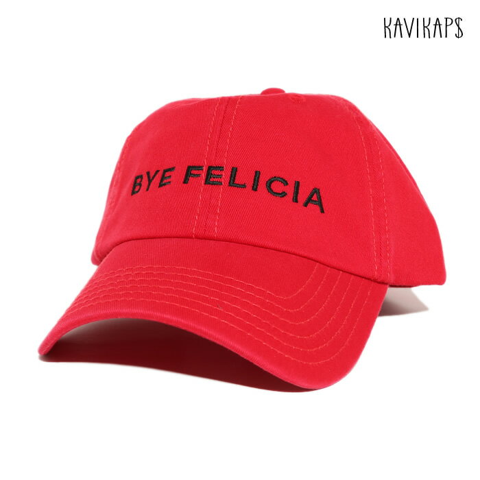 【メール便対応】KAVI KAP$ BYE FELICIA STRAP BACK CAP【RED】(通販 メンズ レディース 男 女 兼用 帽子 6パネル キャップ ローキャップ レッド 赤)