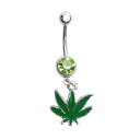 【メール便対応】WEED ベリーピアス【SILVER】 Class クラス 通販 レディース 海外 インポート ファッション 輸入 LA ボディピアス ヘソピ BELLY PIERCE 