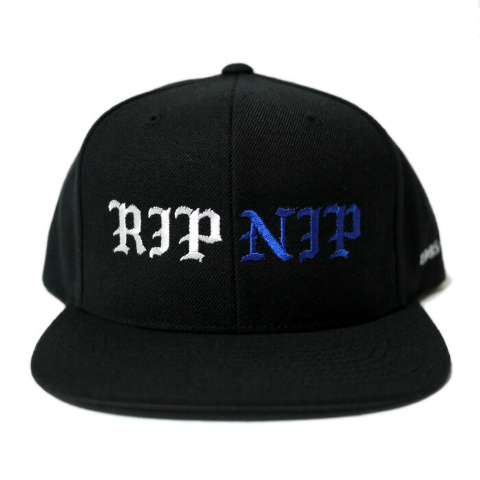 楽天Indoor Class Online Store【送料無料】RIP NIP SNAPBACK CAP【BLACK】（メンズ レディース 男 女 兼用 帽子 キャップ パチパチ アジャスター スナップ バック NIPSEY HUSSLE）
