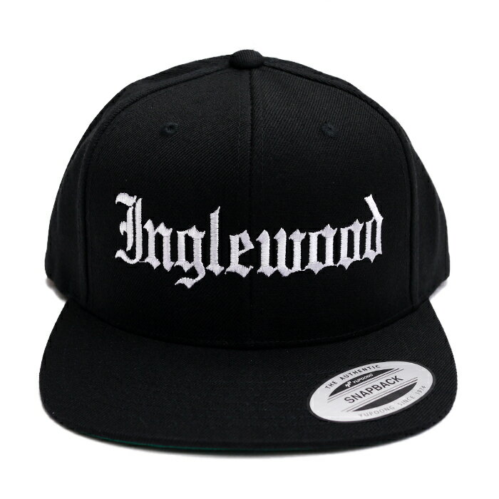 INGLEWOOD SNAPBACK CAP(通販 メンズ レディース 男 女 兼用 帽子 キャップ コンプトン ウエストコースト 西海岸 LA ギャングスタ ヒップホップ ロゴ ブラック 黒)