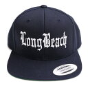 【送料無料】LONG BEACH SNAPBACK CAP【NAVY】【CITY CAP】(通販 メンズ レディース 男 女 兼用 帽子 キャップ ロングビーチ ウエストコースト LA ギャングスタ ヒップホップ ネイビー 紺)