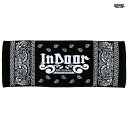 【メール便対応】INDOOR ORIGINAL FACE TOWEL【BLACK】(INDOOR ORIGINAL インドア オリジナル 通販 ロゴ タオル フ...
