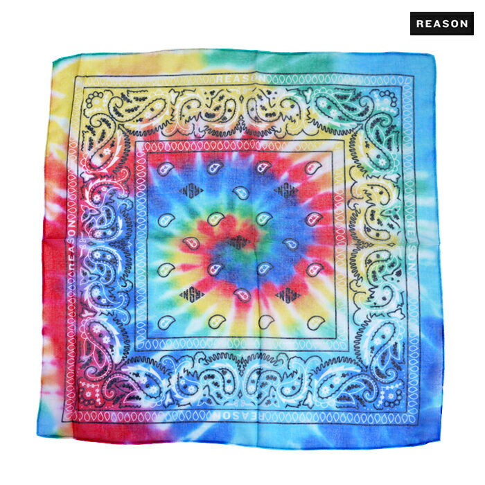 【メール便対応】REASON CLOTHING FLARE UP BANDANA【MULTI COLOR】(REASON CLOTHING 通販 バンダナ ペイズリー PAISLEY タイダイ)