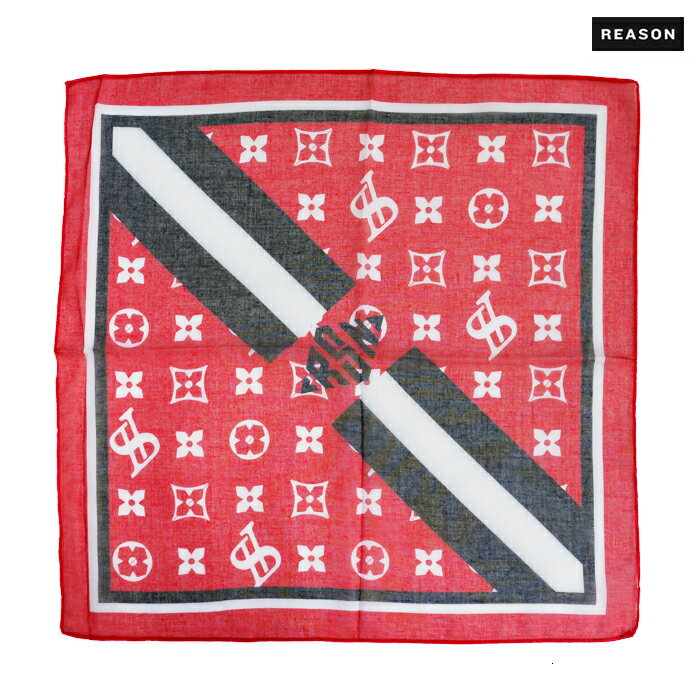 【メール便対応】REASON CLOTHING HIGH CLASS BANDANA【RED】(REASON CLOTHING 通販 バンダナ レッド 赤)