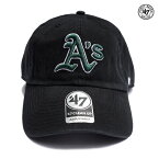 '47 CLEAN UP CAP OAKLAND ATHLETICS【BLACK】(通販 メンズ レディース 男 女 兼用 帽子 キャップ MLB オークランド アスレチックス)