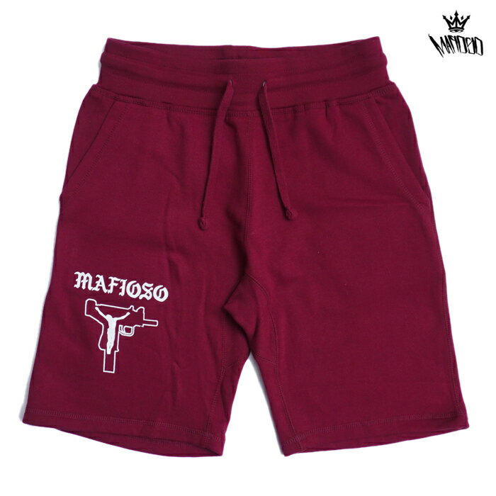 MAFIOSO CLOTHING UZI PRAYERS SWEAT SHORTS(M・L・XL)(通販 メンズ 大きいサイズ ショーツ スエットショーツ ハーフパンツ)