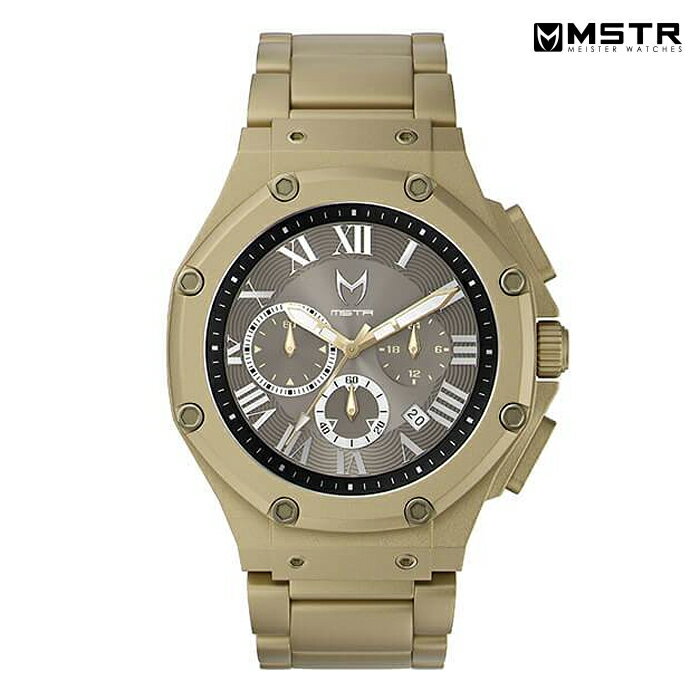 楽天Indoor Class Online Store【PRICE DOWN 20％★送料無料★ラスト1点】MSTR WATCHES AMBASSADOR【GOLD】【AM1020SS】（MEISTER MSTR WATCHES 通販 メンズ 腕時計 ゴールド ウォッチ スティールバンド）