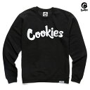 楽天Indoor Class Online StoreCOOKIES ORIGINAL LOGO CREWNECK SWEAT【BLACK×WHITE】（M・L・XL）（COOKIES クッキーズ 通販 メンズ 大きいサイズ スウェット クルーネック トレーナー 長袖 ロゴ）