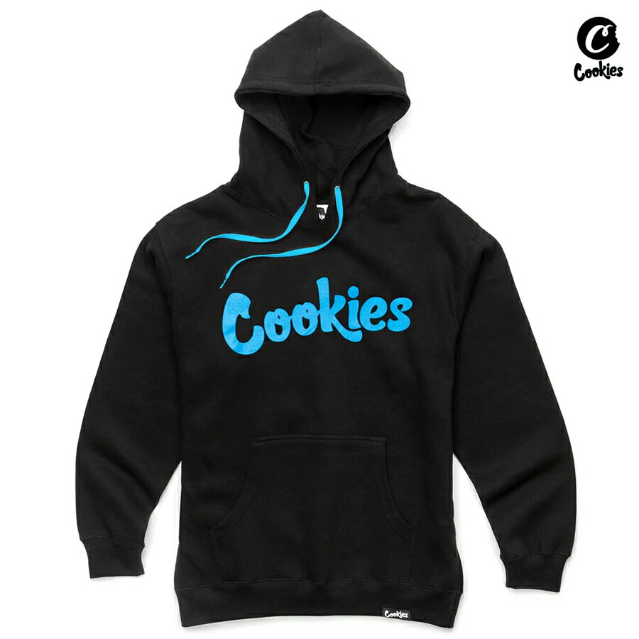 楽天Indoor Class Online Store【送料無料★ラスト1点】COOKIES ORIGINAL LOGO HOODIE【BLACK×BLUE】（M・L・XL）（COOKIES クッキーズ 通販 メンズ 大きいサイズ スウェット パーカー フーディー 長袖 ロゴ）