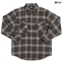 【送料無料★ラスト1点】YAGO FLANNEL L/S SHIRTS【GRAY×BROWN】(M L XL 2XL)(通販 メンズ 大きいサイズ フランネルシャツ ネルシャツ チェックシャツ 長袖 ロングスリーブ)