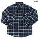 【送料無料】YAGO FLANNEL L/S SHIRTS【BLACK×BLUE】(M L XL 2XL)(通販 メンズ 大きいサイズ フランネルシャツ ネルシャツ チェックシャツ 長袖 ロングスリーブ)