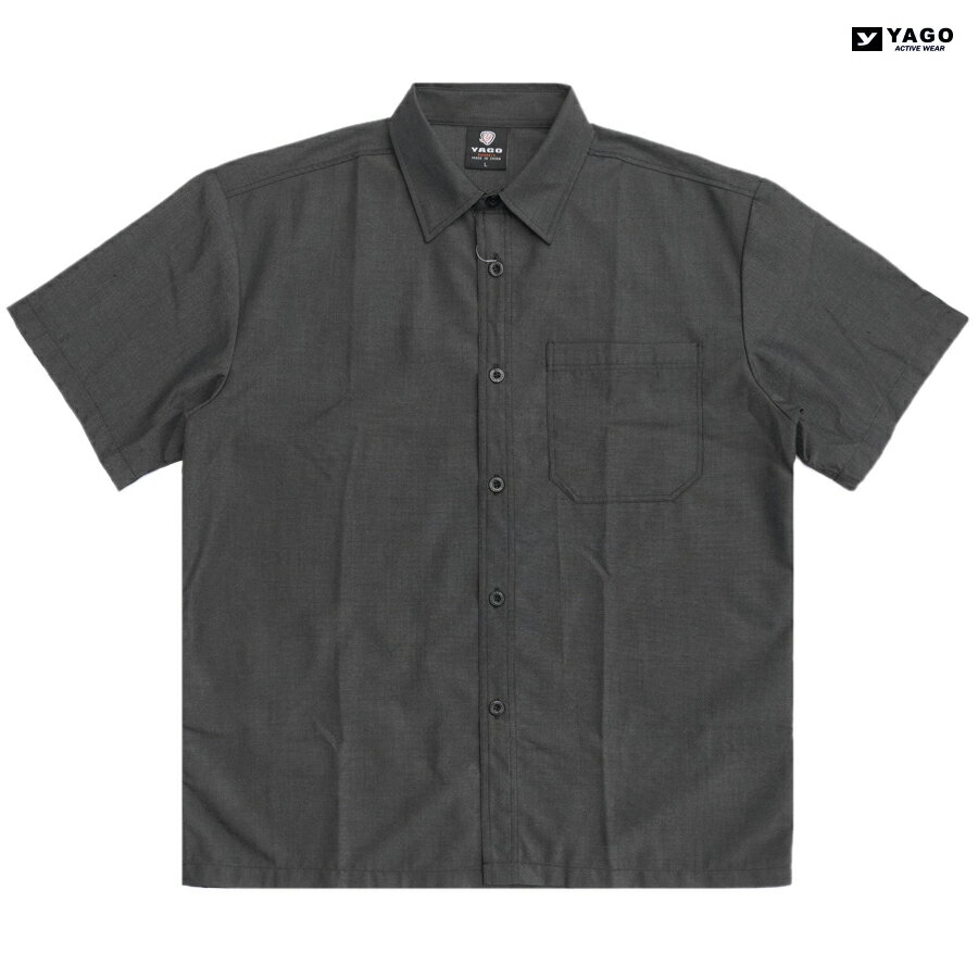 【送料無料】YAGO S/S OPEN SHIRTS【DARK GRAY】(M・L・XL・2XL)(