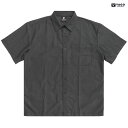 【送料無料】YAGO S/S OPEN SHIRTS【DARK GRAY】(M・L・XL・2XL)(通販 メンズ 大きいサイズ 無地 シャツ 半袖 ショートスリーブ)